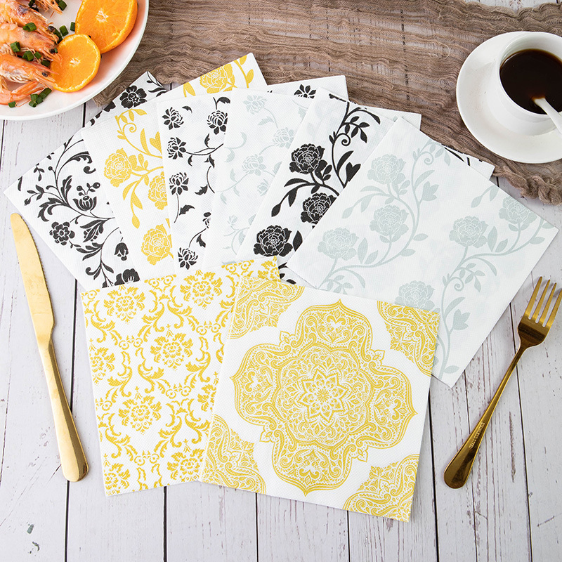 23*23cm OEM Wholesale Custom Printed Paper Dinner Napkins