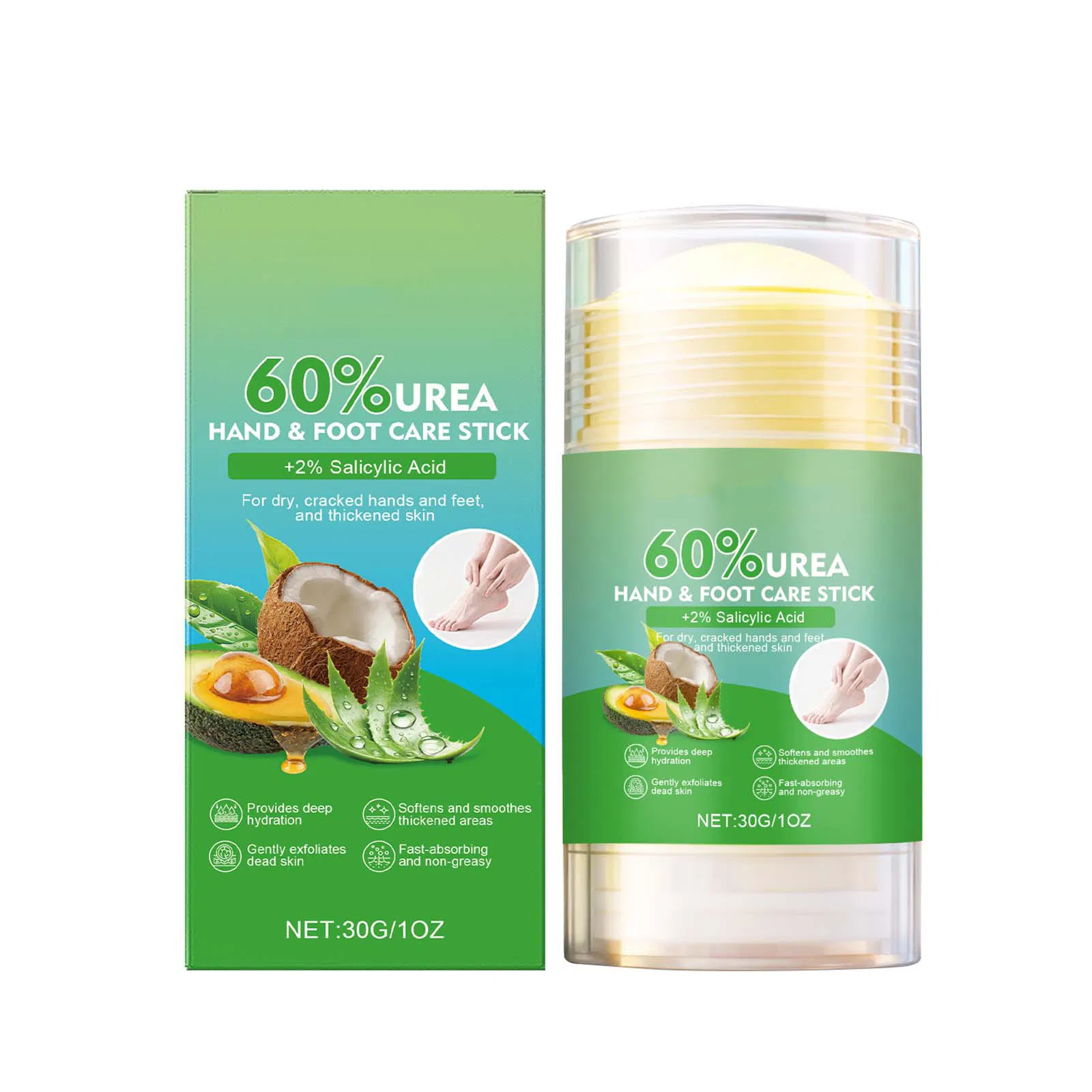 Deep Hydration Restores & Softens Rough Skin Urea Moisturizing Hand and Foot Cream Heel Foot Balm Stick