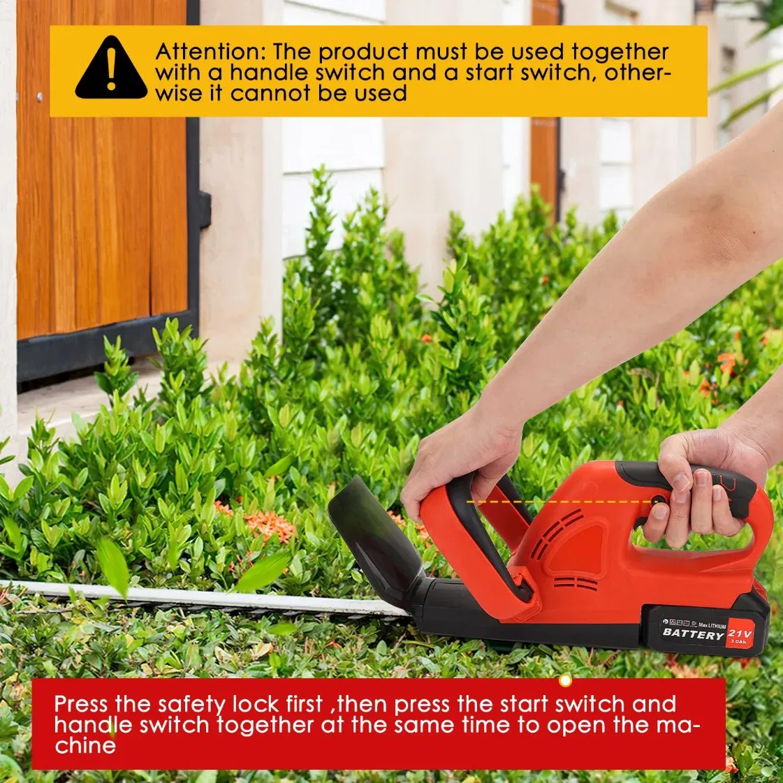 Lightweight Cordless Hedge Trimmer for Effortless Yard Maintenance
