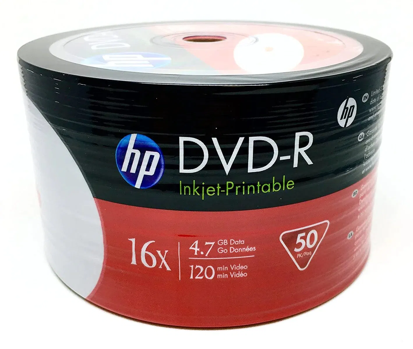 DVD-R диски 4.7 ГБ, 16x, для записи видео и данных