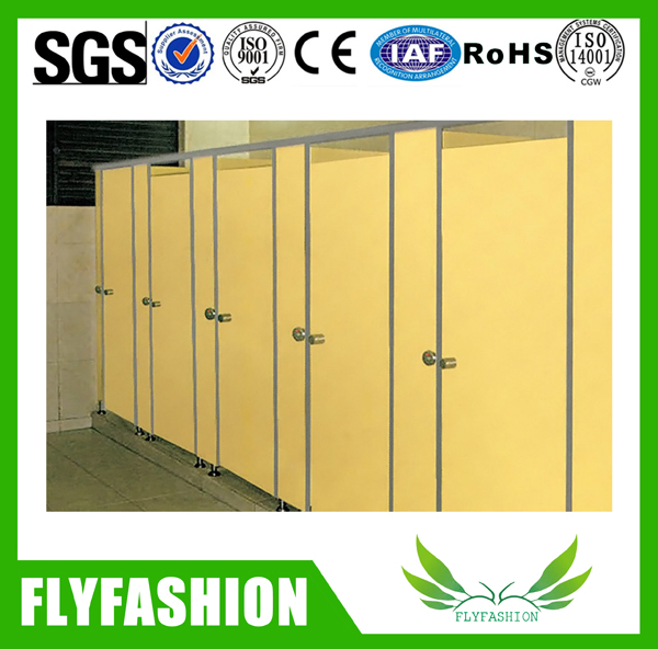 Durable Yellow Toilet Cubicle Partition for Commercial Spaces