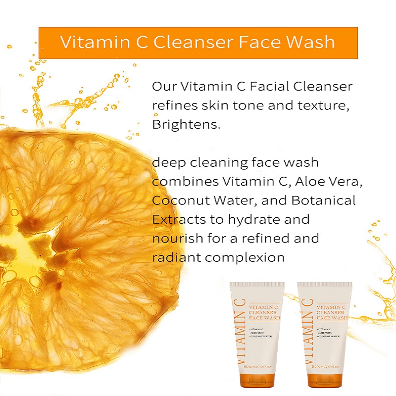 OEM Face Wash Cleanser Deep Pore Cleaner and Moisturizing Nourishing Ingredients Niacinamide Acne Whitening Aloe Vera Cream