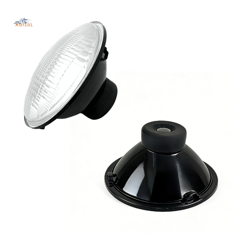 7-дюймовая светодиодная фара H4 24V в черном металлическом корпусе