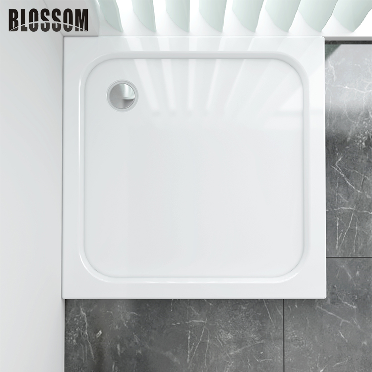 Corner Quadrant White Simple Design Shower Room Tray for Bathroom