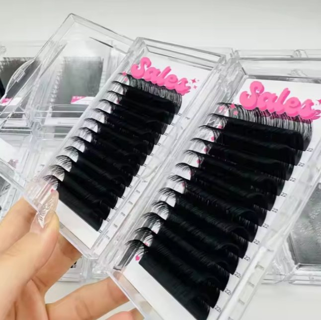 New Eyelash Individual Eyelash Matte Black Siberian Las Extension Supplies Private Label Russian Volume Lash Extensions Trays