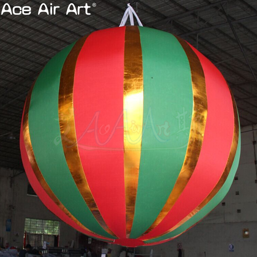 Custom Blow-up Christmas Baubles Inflatable Hanging Xmas Ball Christmas Party Decoration