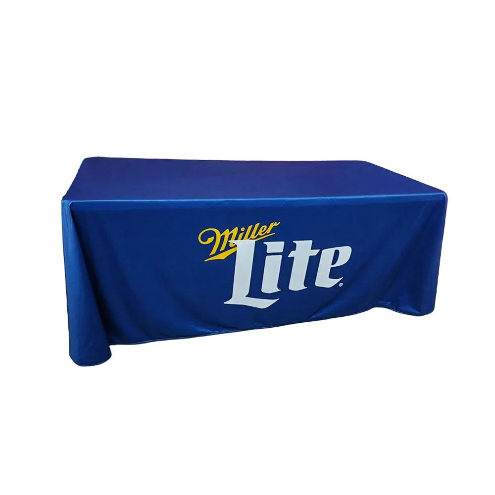 Custom Design Indoor and Outdoor Promotional Rectangle Table Cover Stretch Table Cloth with Your Logo