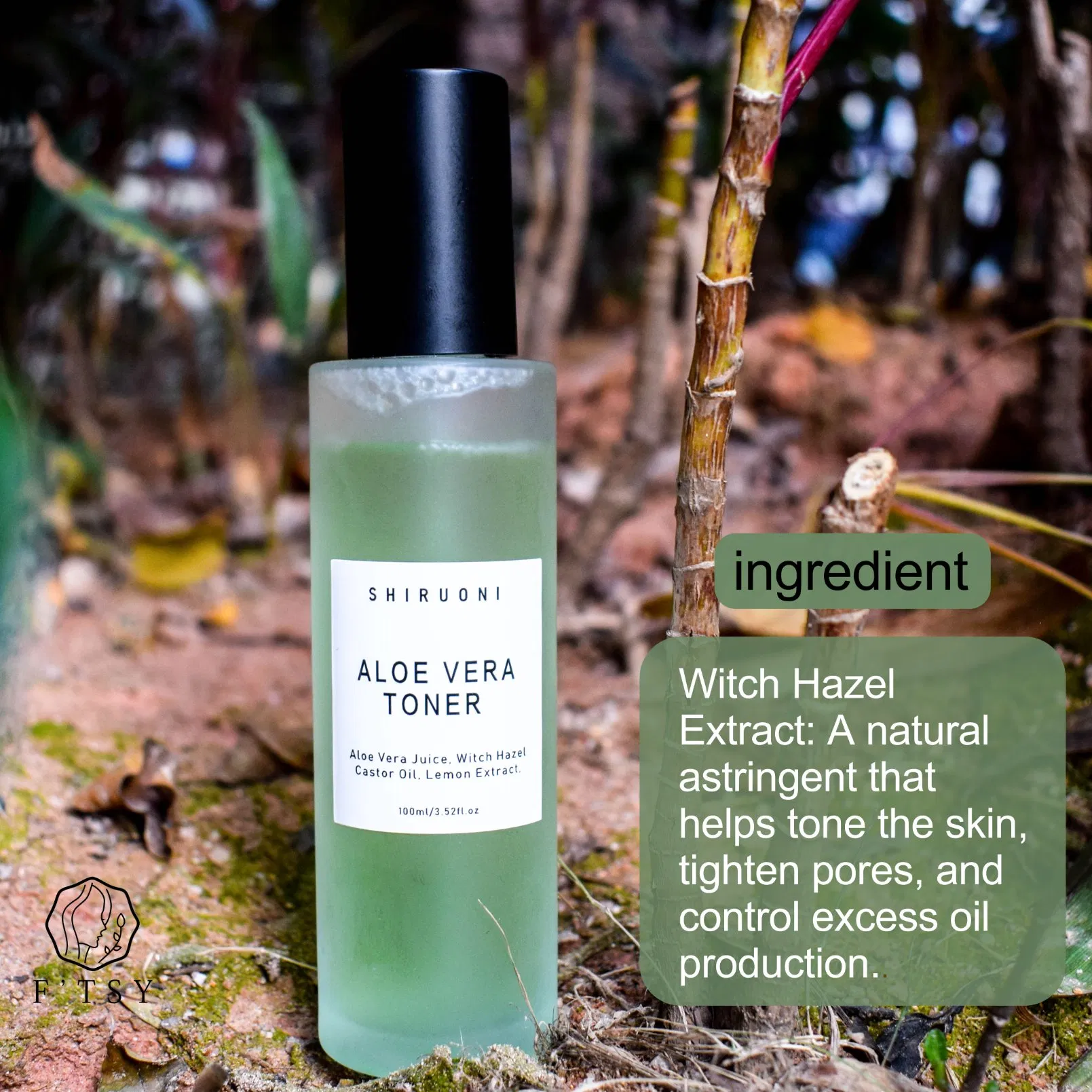 Custom Logo OEM Organic Hydrating Rejuvenating Moisturizing Facial Aloe Vera Face Toner Mist Spray