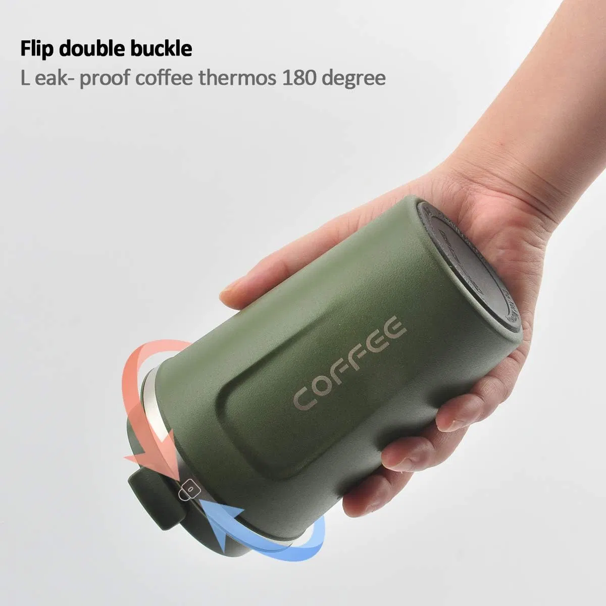 Portable Vacuum Insulated Thermal Stainless Steel Travel Coffee Mug with Lid