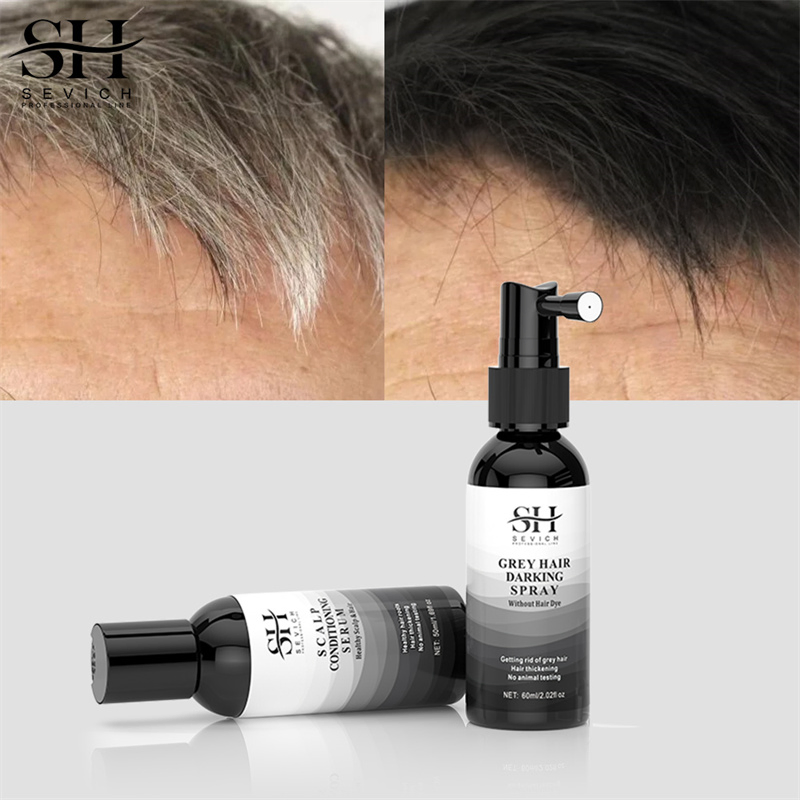 Private Label Anti Grey Hair Treatment Best Hair Darkening Lotion and Cream