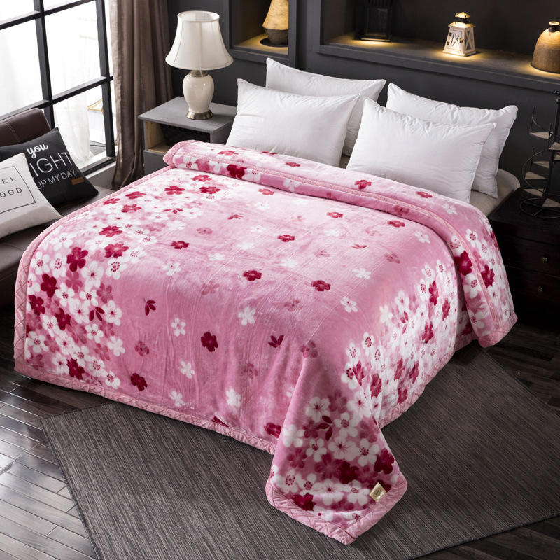 Wholesale Double-Layer Heavy Blanket Sublimation Printed Winter Super Soft Queen Size Throw Blanket