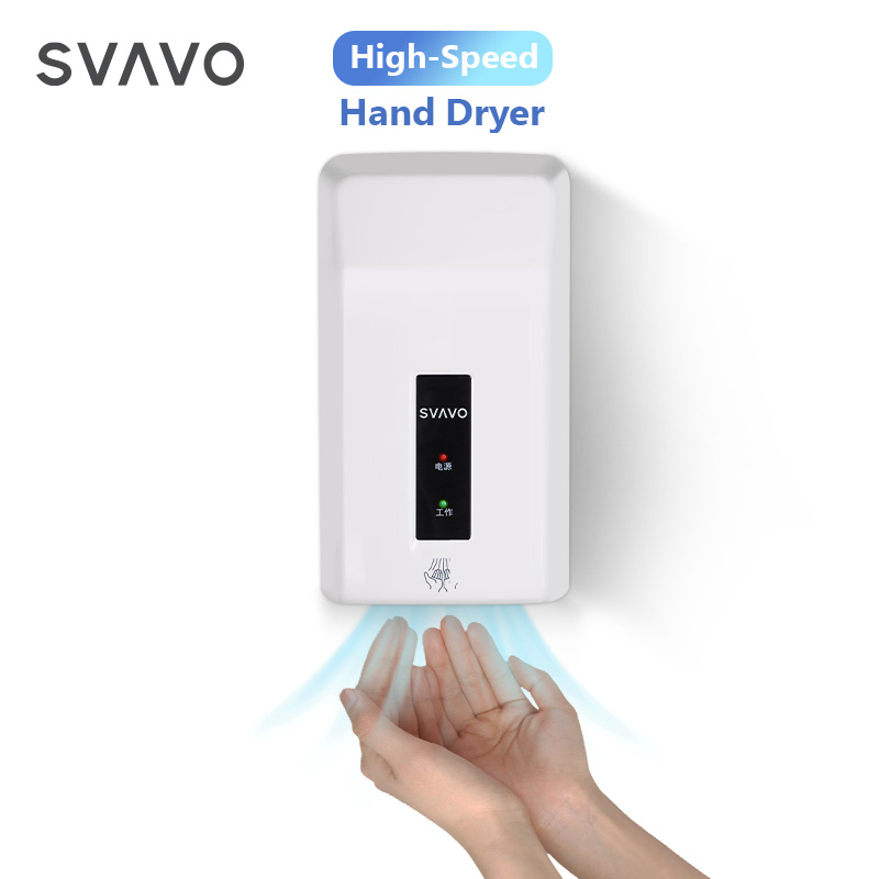 2025 New Design Hotel Bathroom Wall Mounted Electric Hygiene Jet White Automatic Sensor Fast Dry Hand Dryer