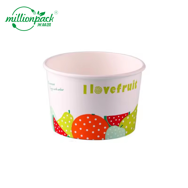 Disposable Ice Cream Container Food Grade Eco Paper Factory Custom Printing for Shops