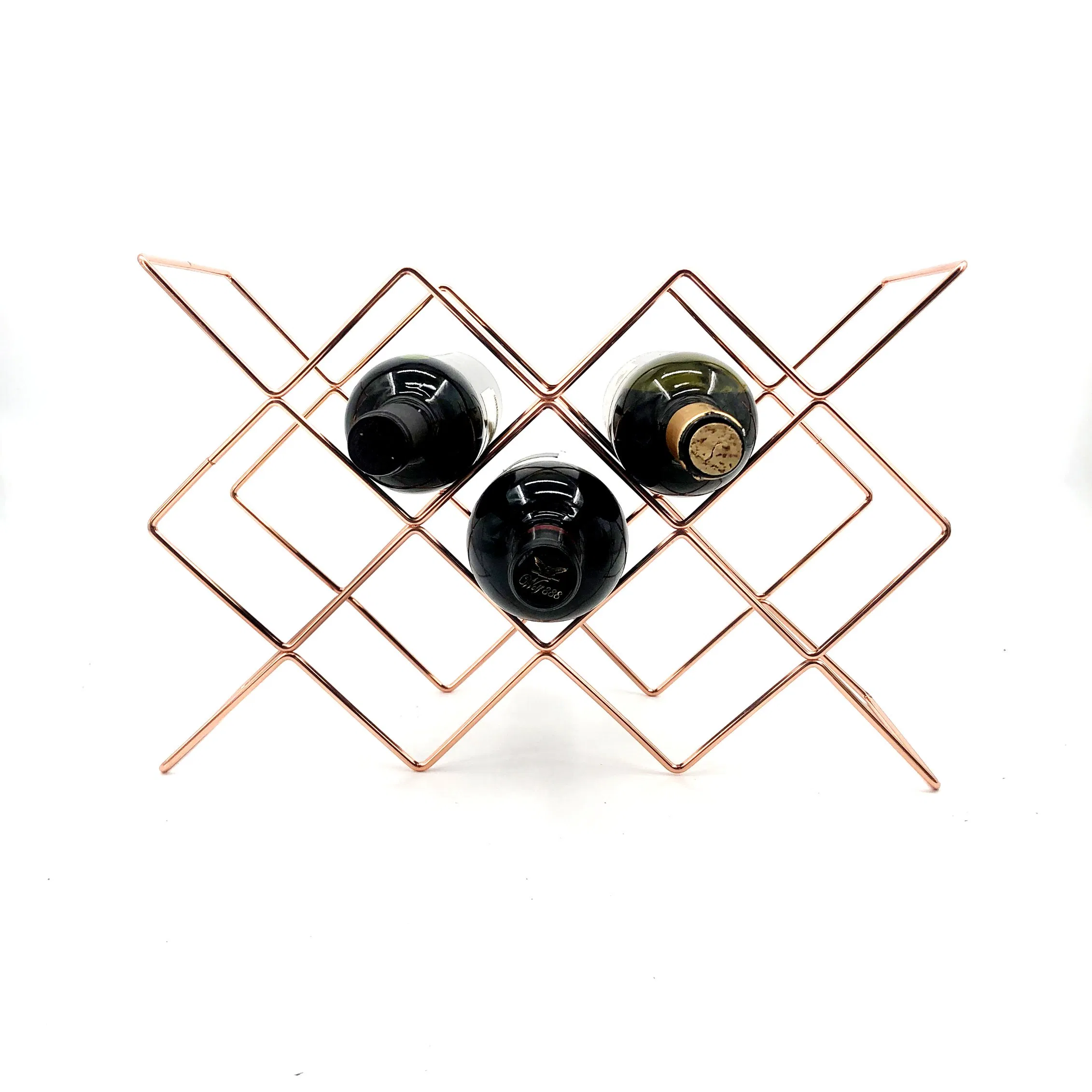 The Best Factory Hot Sales Hanging Bottle Rack Ribbon Floating Iron Floor Standing Bambus Metal Wholesale Wall Mounted Steel -Wine -Holder