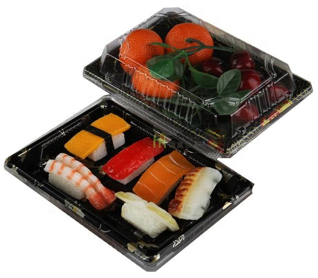 Wholesale Fast Food Plastic Container Packaging Sushi Box Tray