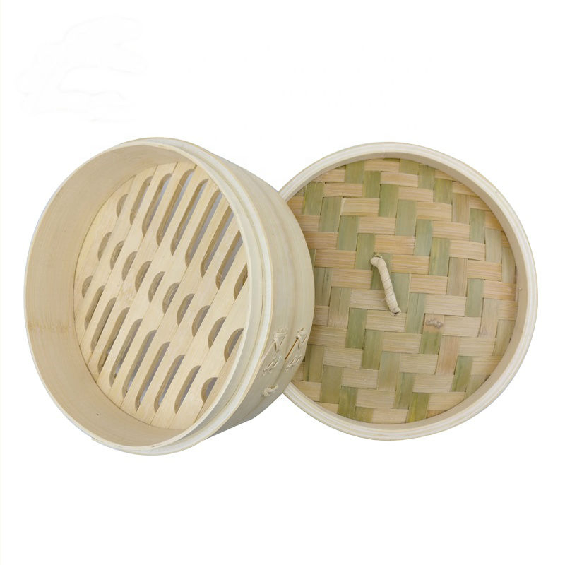 China Made High Quality 100% Natural Bamboo Steamer 10cm to 40cm