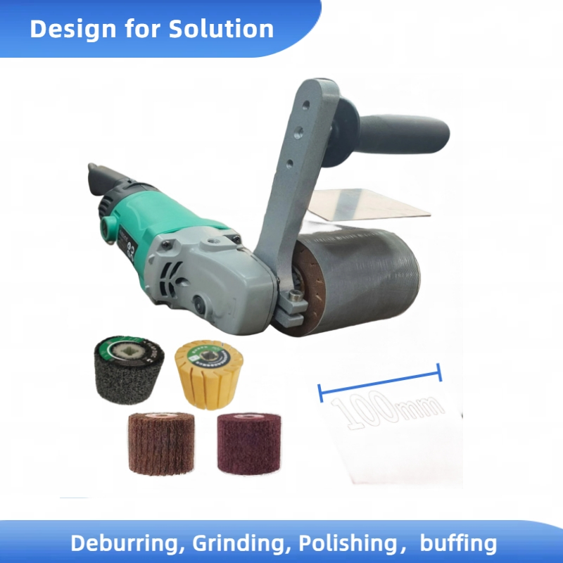 High Quality 1400W Electric Professional Power Tools Stainless Steel Grinding Grinder Burnishing Polisher Drum Belt Sander Surface Conditioning Machine