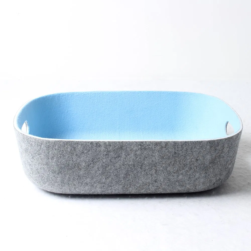 Household Storage Basket Fabric Laundry Basket Organizer Polyester Box Portable Laundry Basket Recycled Felt Products Bin Non Woven Storage Baskets for Home