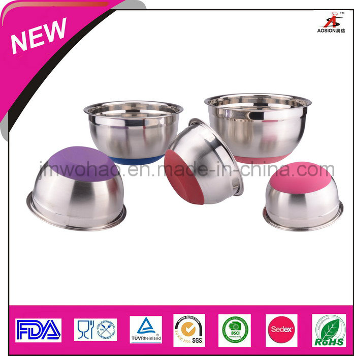 Silicone Bottom Stainless Steel Mixing Bowl
