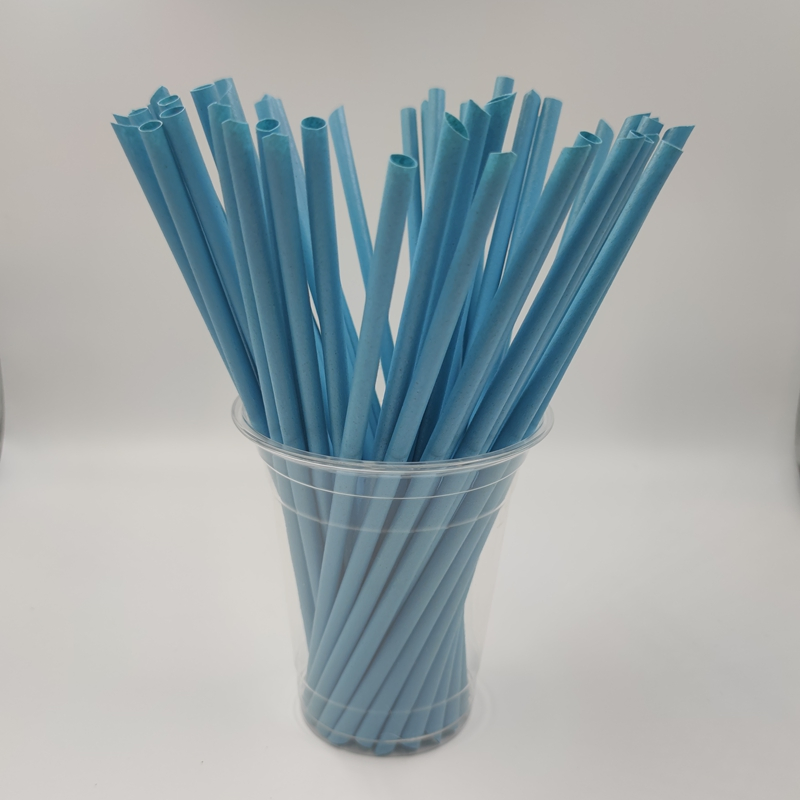 Sky Blue Sugarcane Custom Biodegradable Drinking Straws Manufacturers Straw Products with Logo