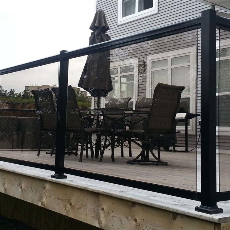Modern Balcony Glass Railing Design with Stainless Steel