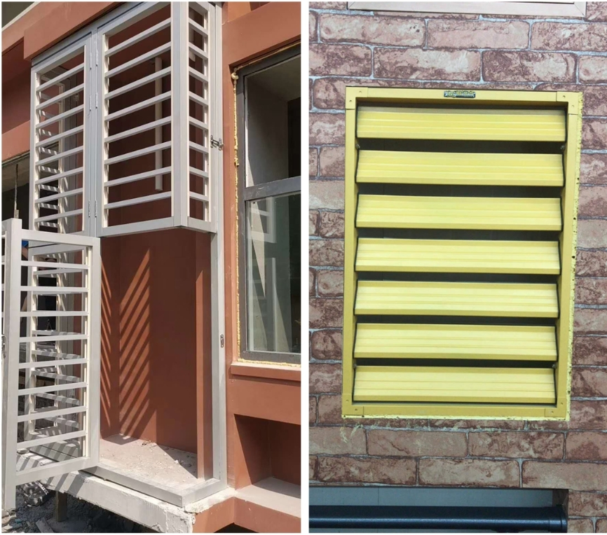 Fasec Stainless Steel Fixed Louvre Blinds Screen Electric Louvered Pergola Aluminium Grille