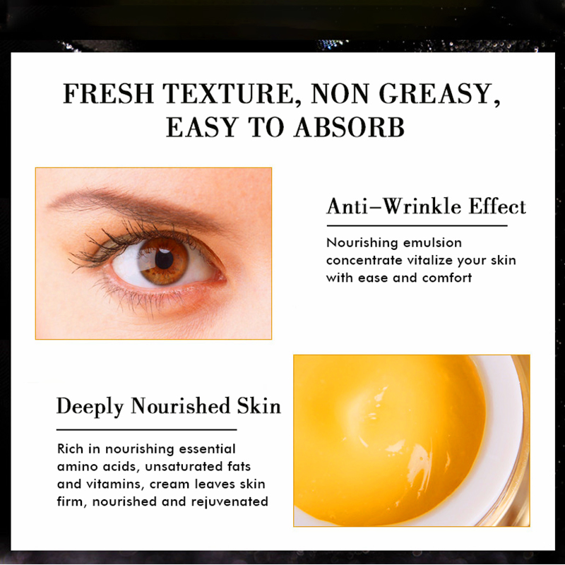 Customize Logo Remove Dark Circles Caviar Eye Cream Fades Eye Wrikles Natural Glycerol Repair Skin Eye Cream Organic