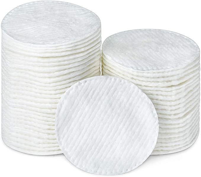 Organic Cotton Rounds (300 Count) Makeup Remover Pads, Hypoallergenic, Lint-Free 100% Pure Cotton