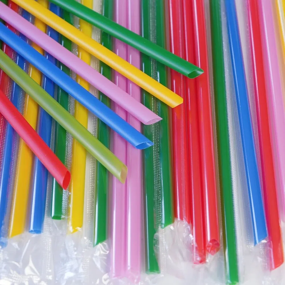 Durable OEM Custom Colored Plastic Bendable Drinking Straight Straw