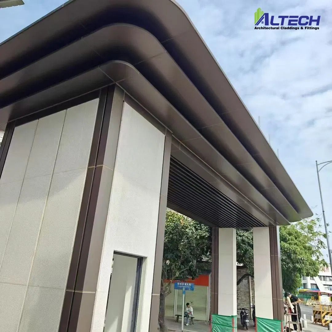 Anodized Solid Aluminum Ceiling Panel in Customized Wood Color Finish