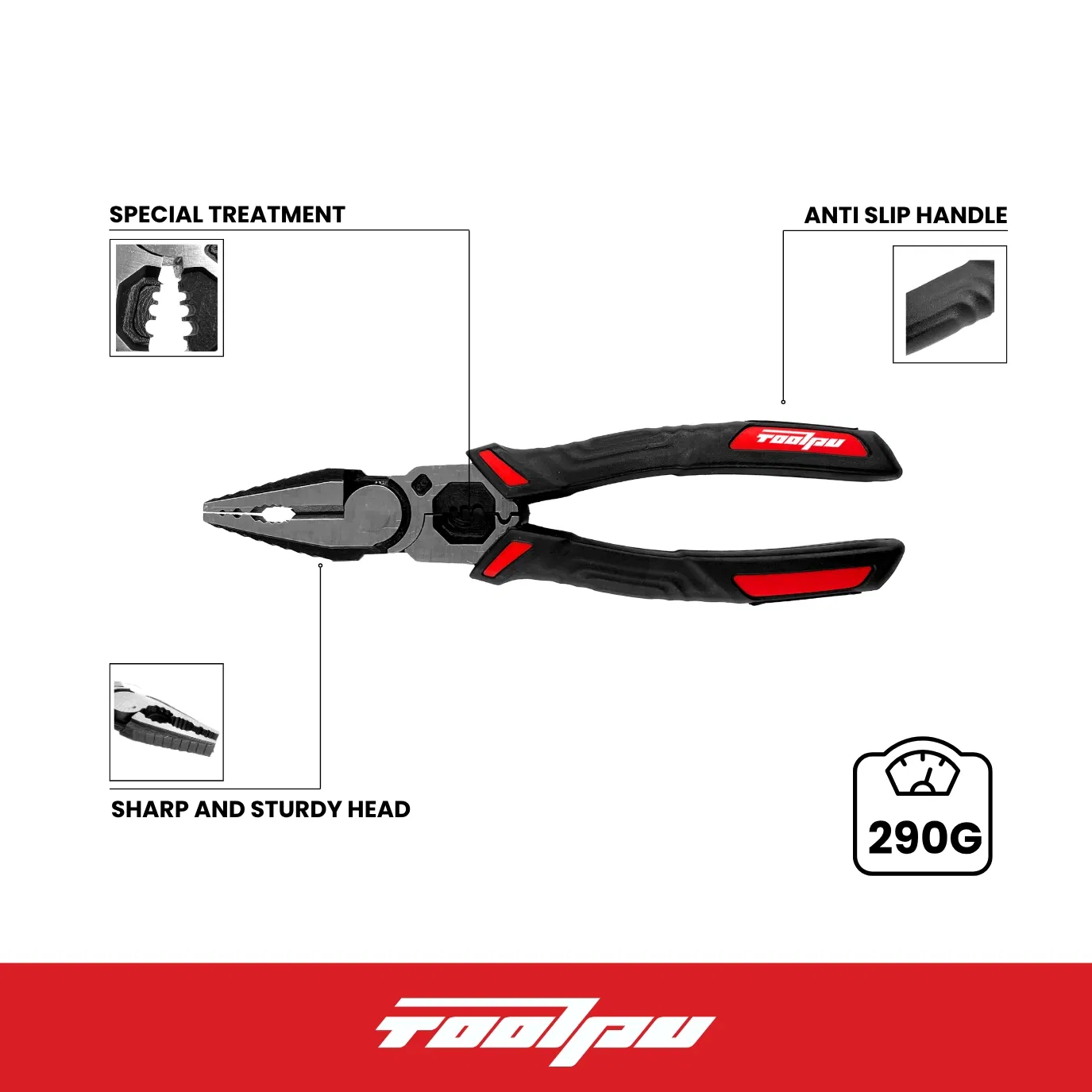 Комбинированные пассатижи 8 дюймов с эргономичной рукояткой