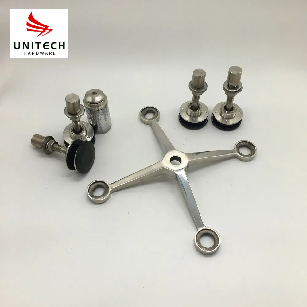 Stainless Steel Glass Spider Fitting Universal Joint Glass Curtain Wall Railing Connector