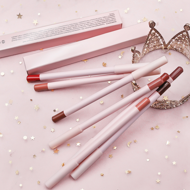 Wholesale Cosmetics Makeup Waterproof Custom Vegan Creamy Brown Lipliner Pencil Private Label