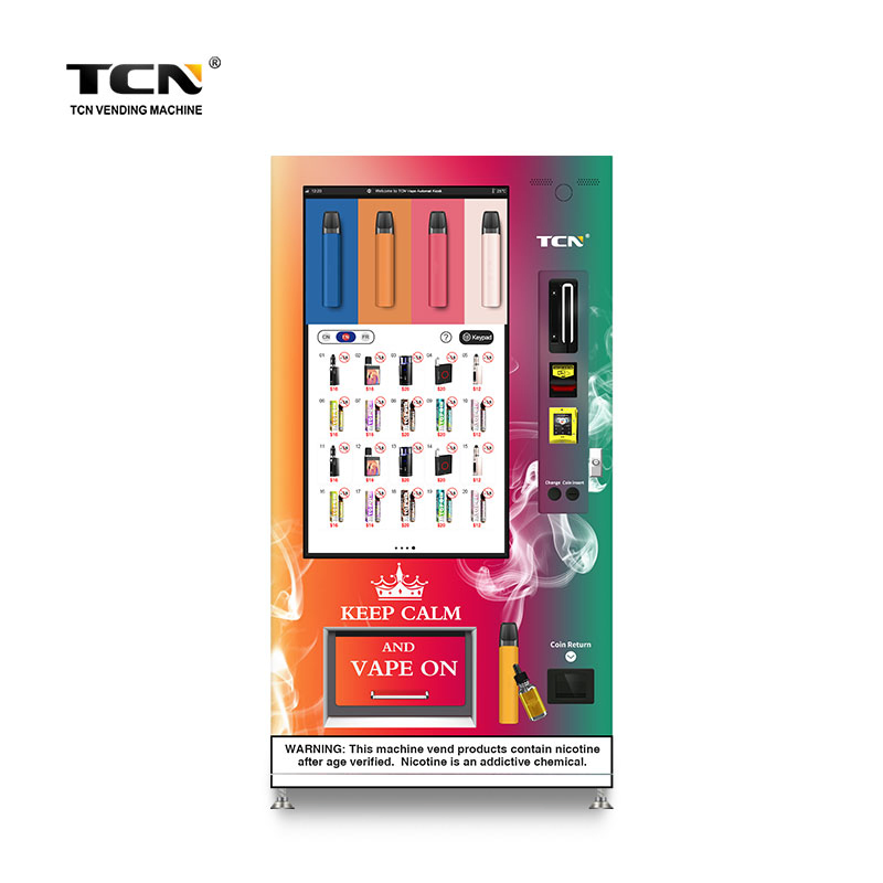 Tcn Age Verification Vending E Cigarette Vape Pen Vending Machine with Video Screens