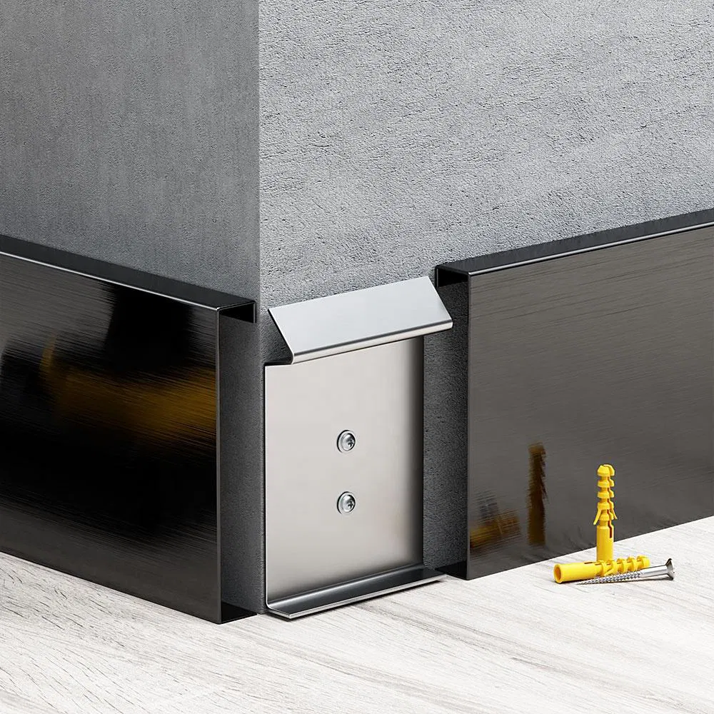 Drop Shipping Skirting Board Stainless Steel Decor Skirting Floor Wall Ceiling Edged Lines Skirting Baseboard