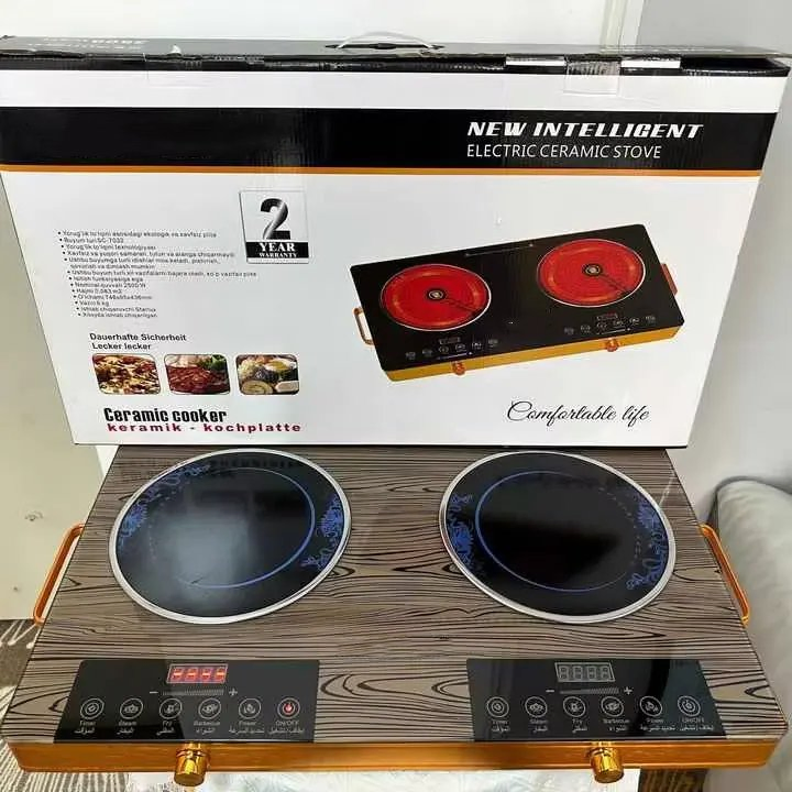 Electric Multi Infrared Cooker 3500W Fast Heating Double Infrared Burners Countertop