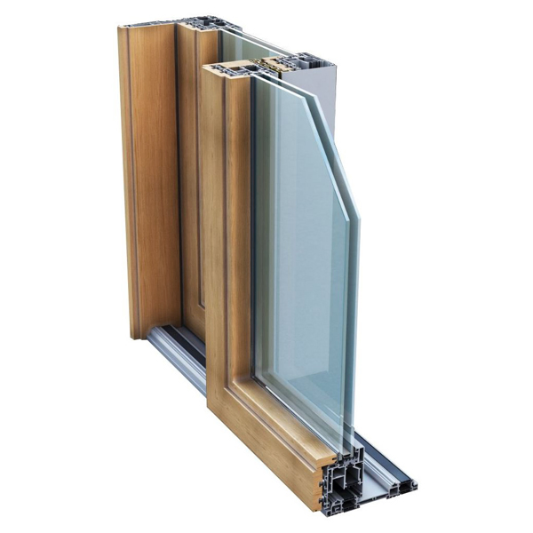 Customized Aluminum and Wood Composite Window Inside Opening Window Home Hotel