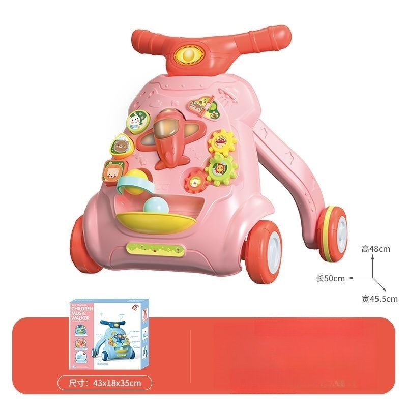 Great Quality Toys Baby Multi-Functional Toddler Trolley Anti-Side-Over Baby Walker