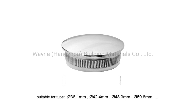 Stainless Steel Stair Railing Tube Pipe Post Round Dome End Cap