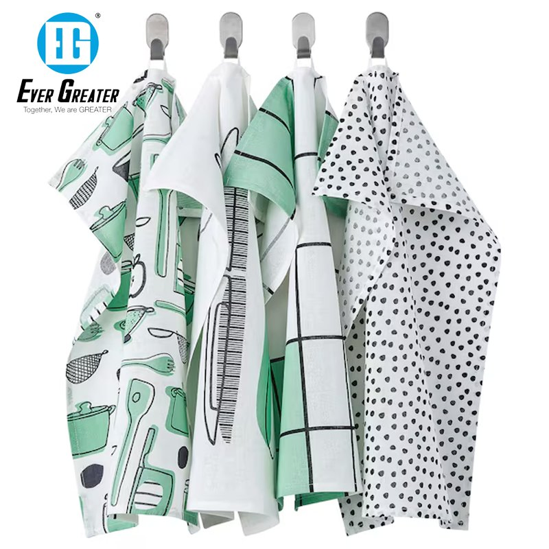 Custom-Made 100% Cotton Printed Beautiful Holiday Limited Reusable Kitchen Towels