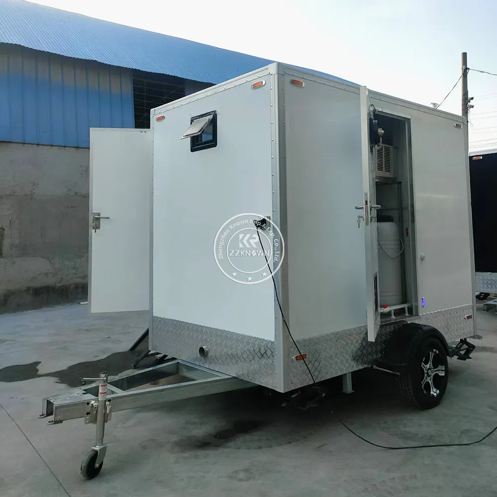 Factory Price Custom Shower Trailer Luxury Washroom Public 2 Stall Restroom Trailer Mobile Toilet Portable VIP Toilet for Sale