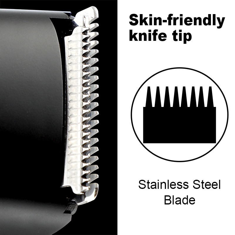 Professional Adjustable Cordless USB-C Mens Hair Trimmer Facial Hair Removal Beard Trimmer with 20 Built-in Length Settings