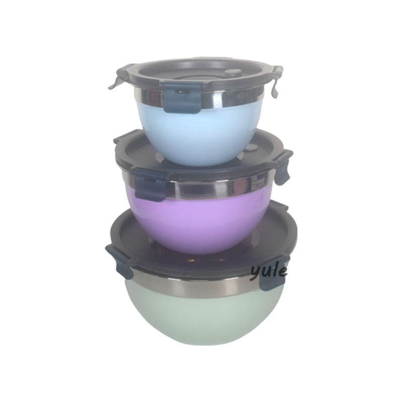 0.4mm Hot Sale New Products USA Salad Food Bowl with Measurement Line Personalized Stainless Steel Serving Mixing Bowl Fruit Ripening Bowl