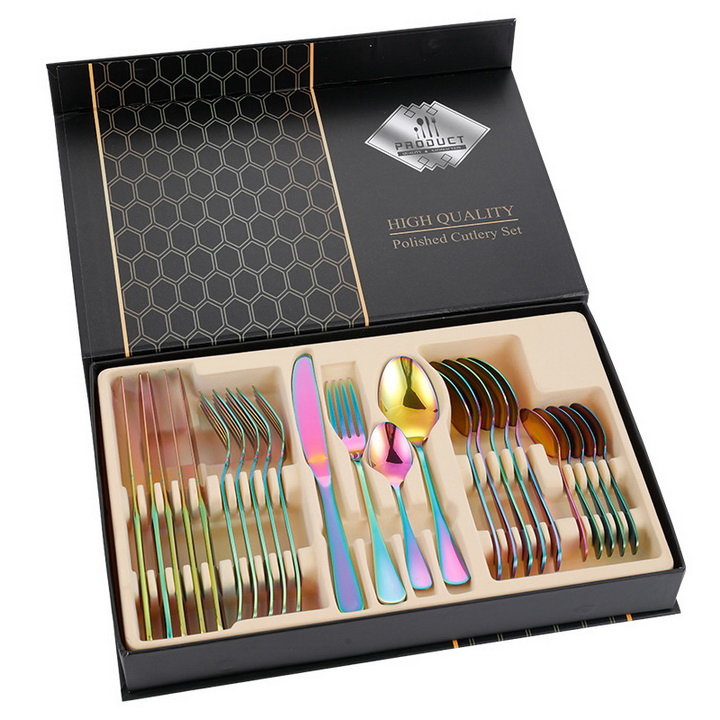 Amazon Special Gift Box Steak Knife, Fork and Spoon 1010 Stainless Steel Cutlery Set