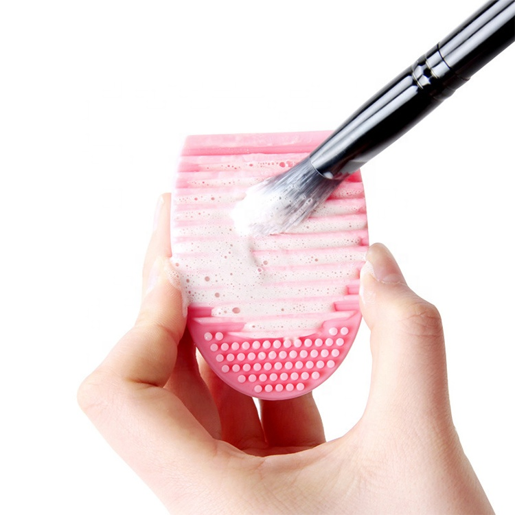 Wholesale Newest Cosmetic Colorful Cleaning Tools Board Washing Egg Brush Pad Silicone Make up Brush Cleaner