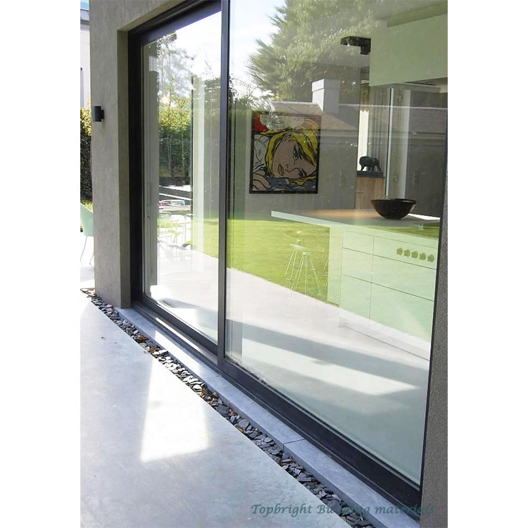Double Sliding Patio Doors Aluminum Glass Soundproof Certified