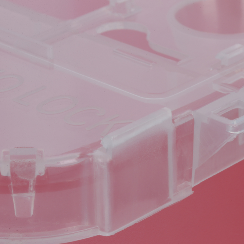 1L Transparent Red Tattoo Medical Sharps Container Biohazard Needle Disposal Waste Box