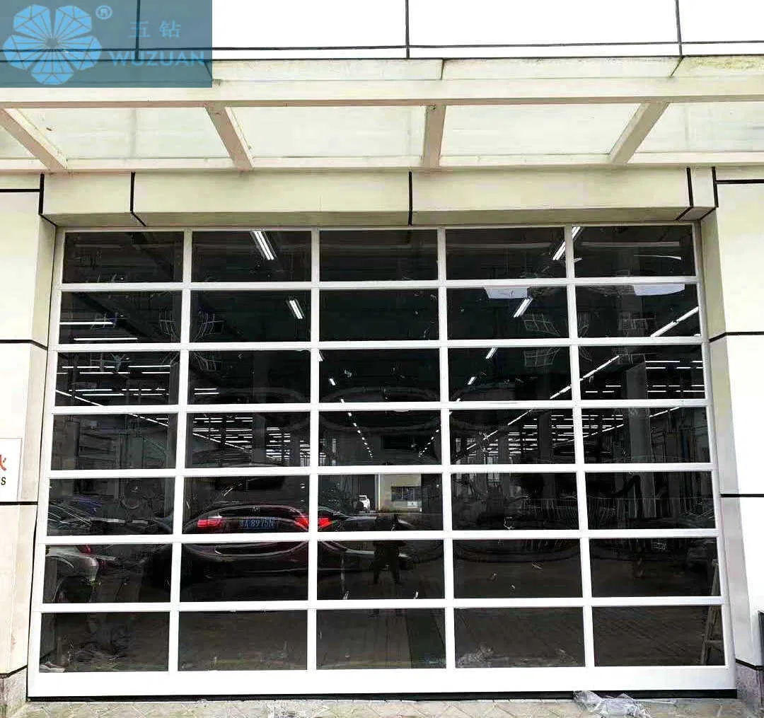 Full Vision Full Transparent Insulated Automatic Sectional Overhead Lifting Glass Garage Door