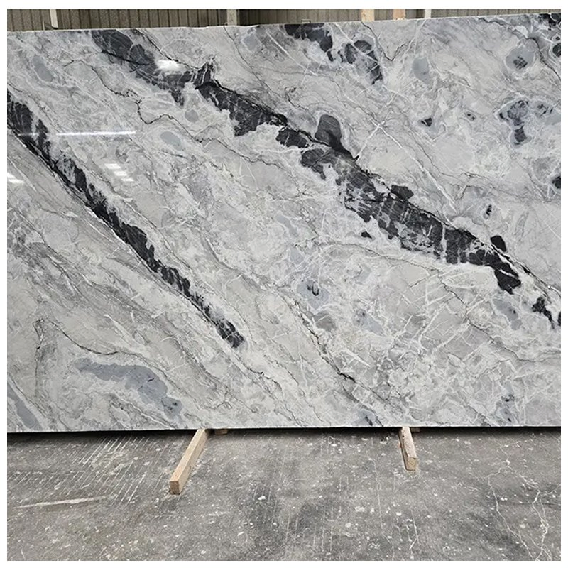 Arctic Ocean Grey Quartzite Slabs for Tiles and Countertops