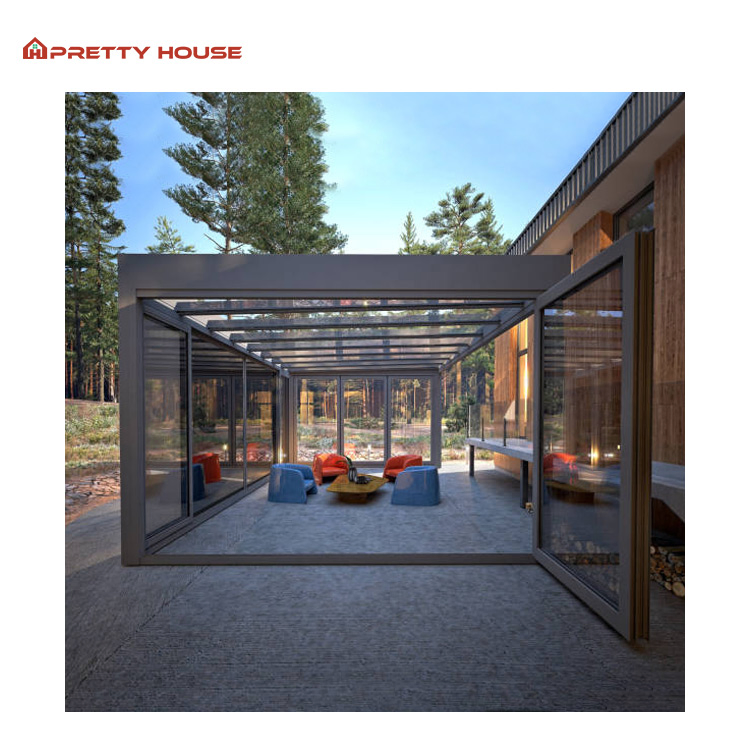 Free Standing Villa Four Season Aluminum Sunroom Glass Houses